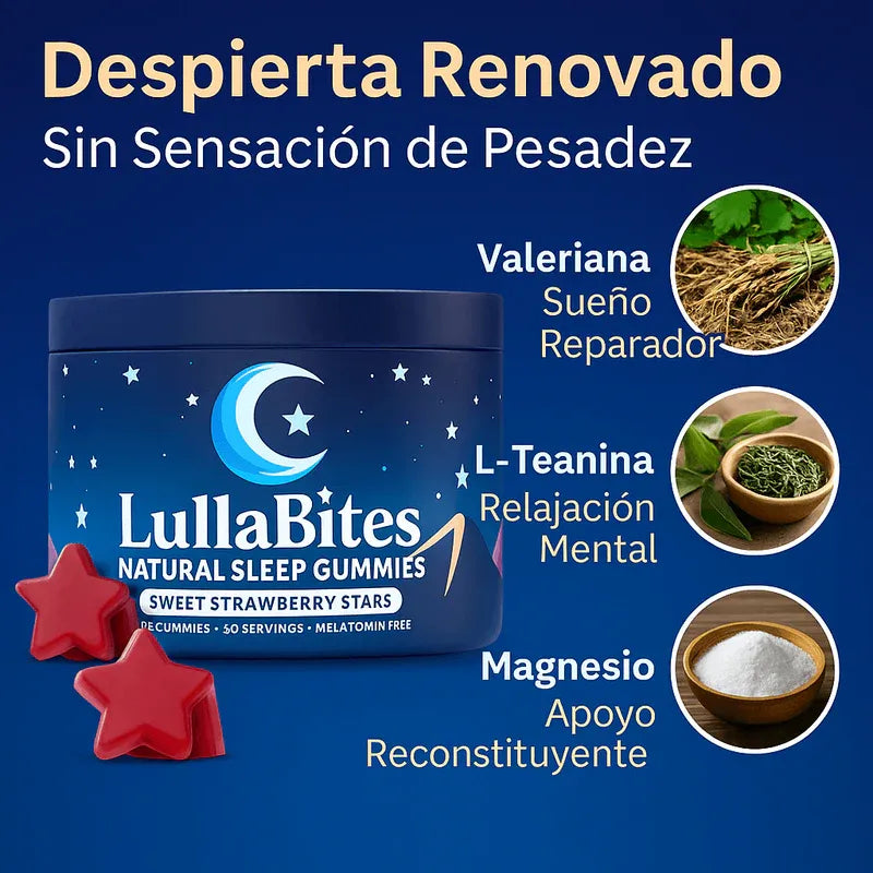 LullaBites® – Sueño Natural y Reparador (Sin Melatonina)