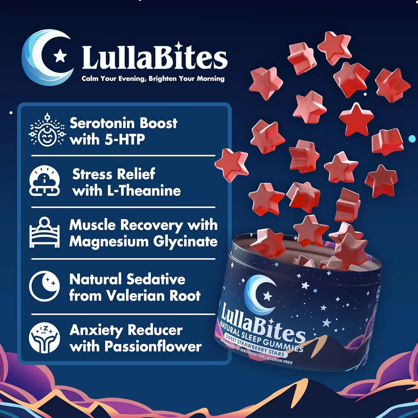 LullaBites® – Sueño Natural y Reparador (Sin Melatonina)
