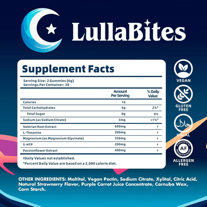 LullaBites® – Sueño Natural y Reparador (Sin Melatonina)