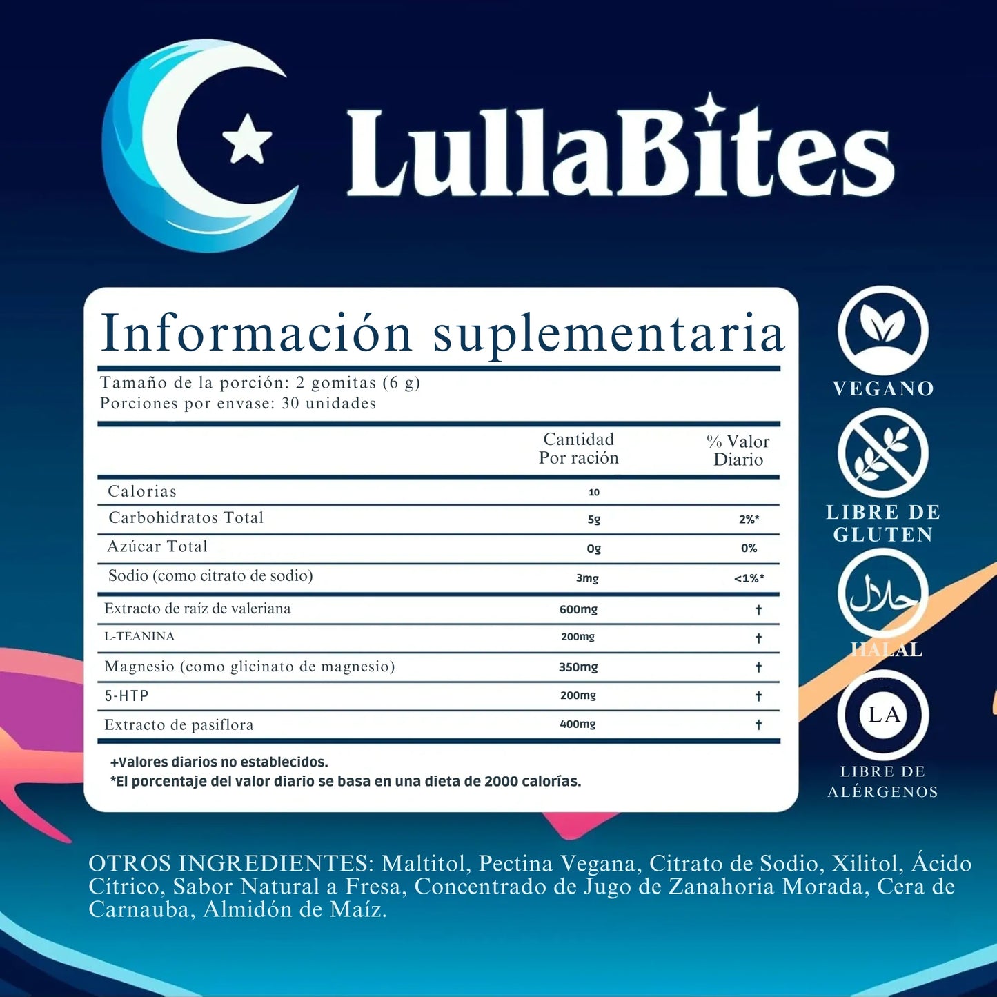 LullaBites® – Sueño Natural y Reparador (Sin Melatonina)