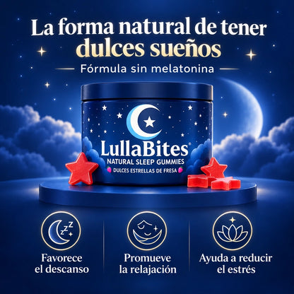 LullaBites®| Gomitas Naturales para Dormir (Sin Melatonina)